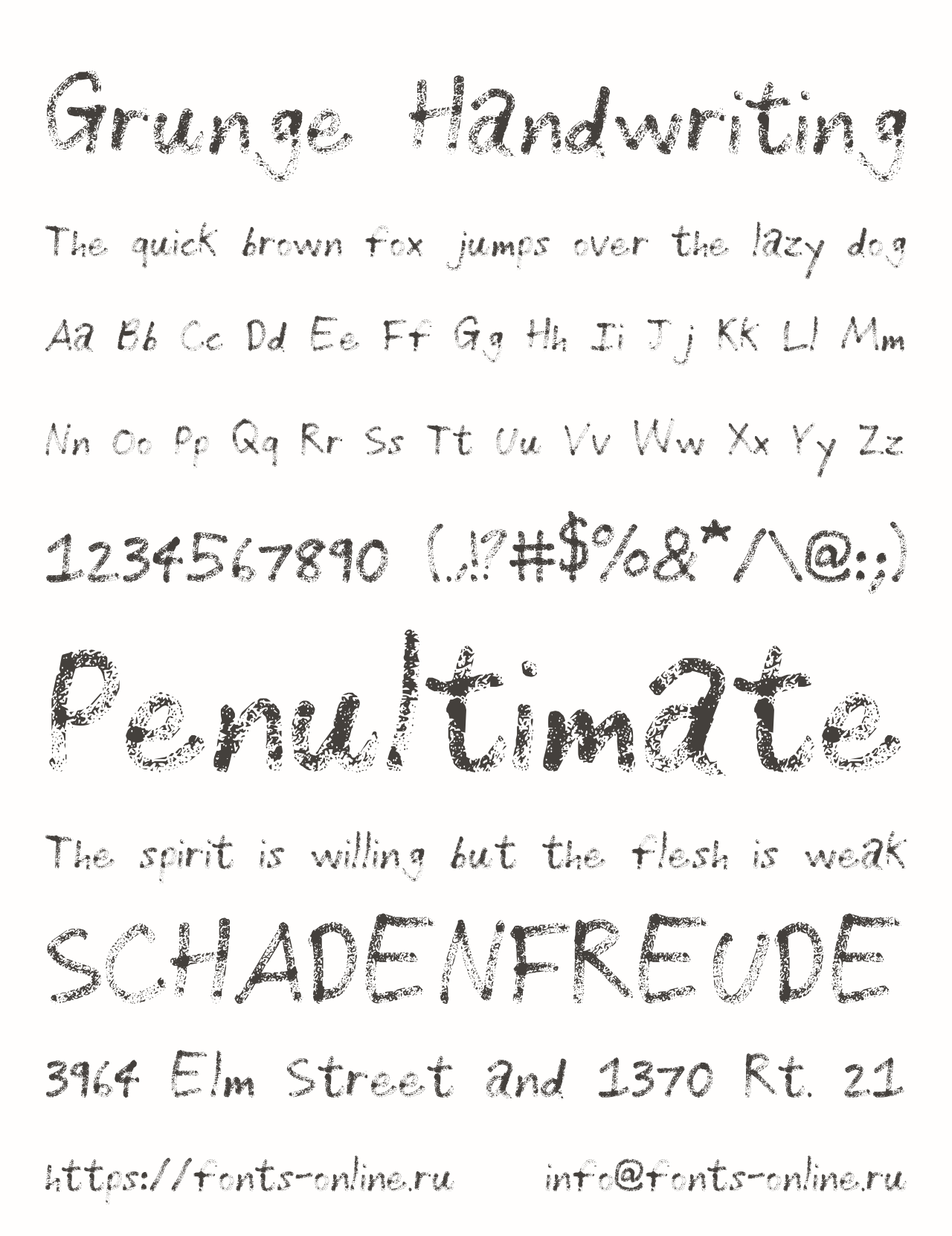 Grunge Handwriting Free Font Download